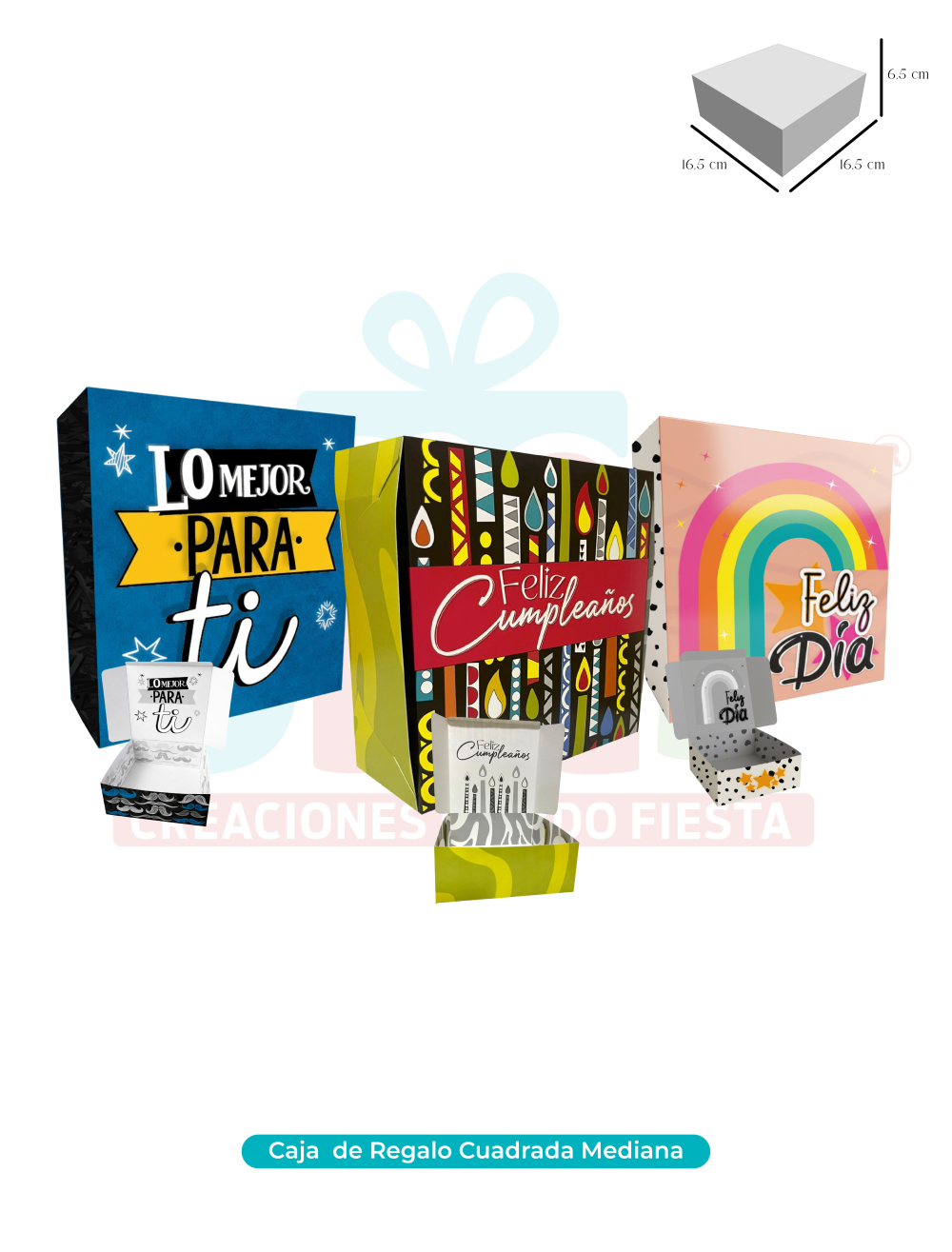 CAJA DE REGALO CUADRADA MEDIANA 