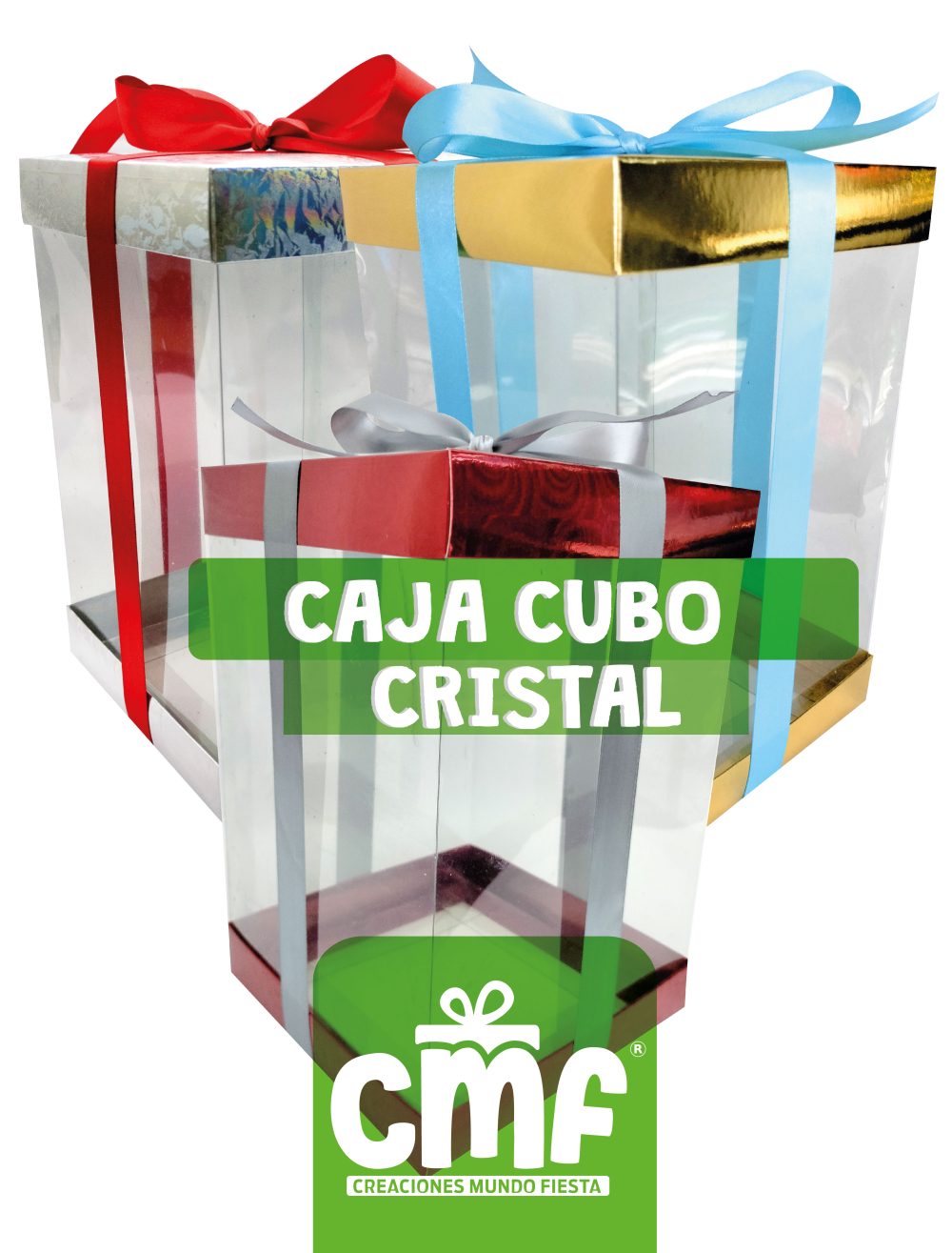 CAJA CUBO CRISTAL MEDIANA 18X18X27