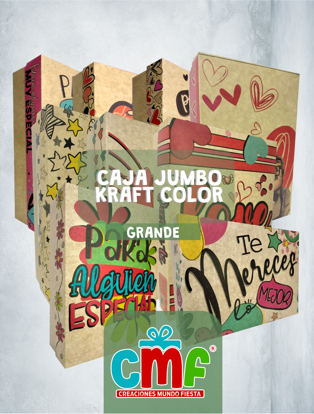 CAJA JUMBO KRAFT COLOR GRANDE 