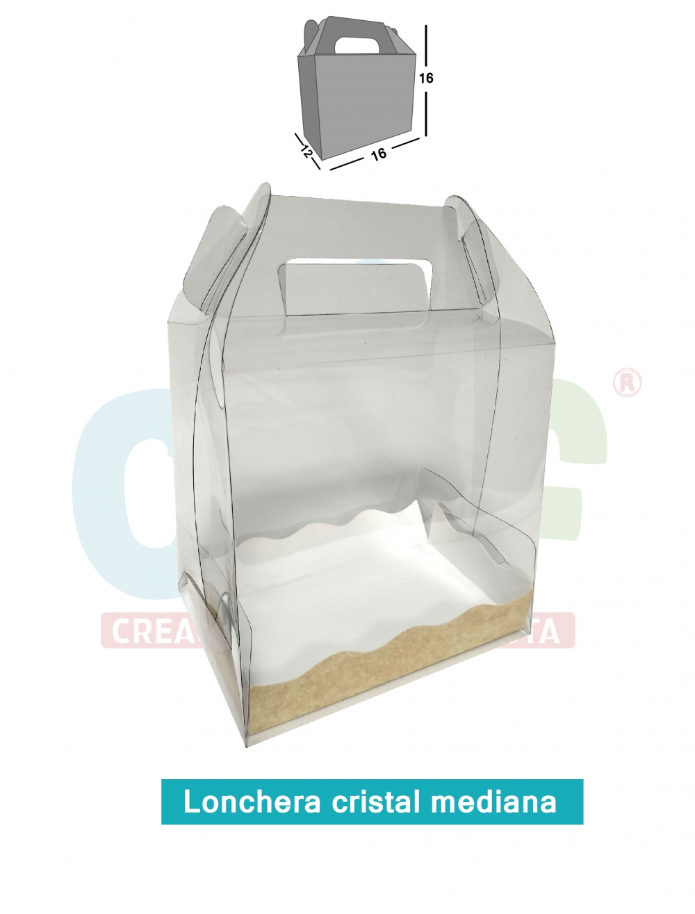 CAJA LONCHERA CRISTAL MEDIANA 