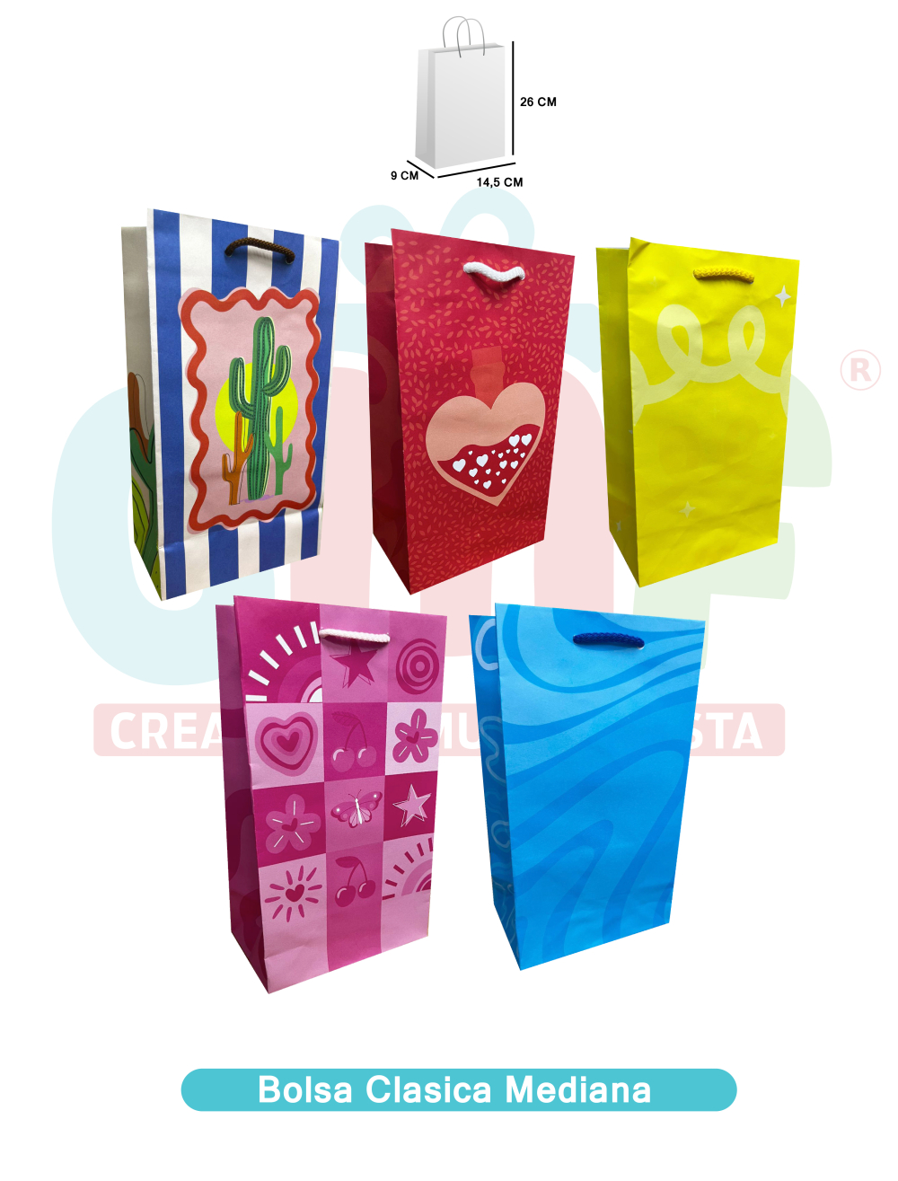 BOLSA CLASICA MEDIANA X12