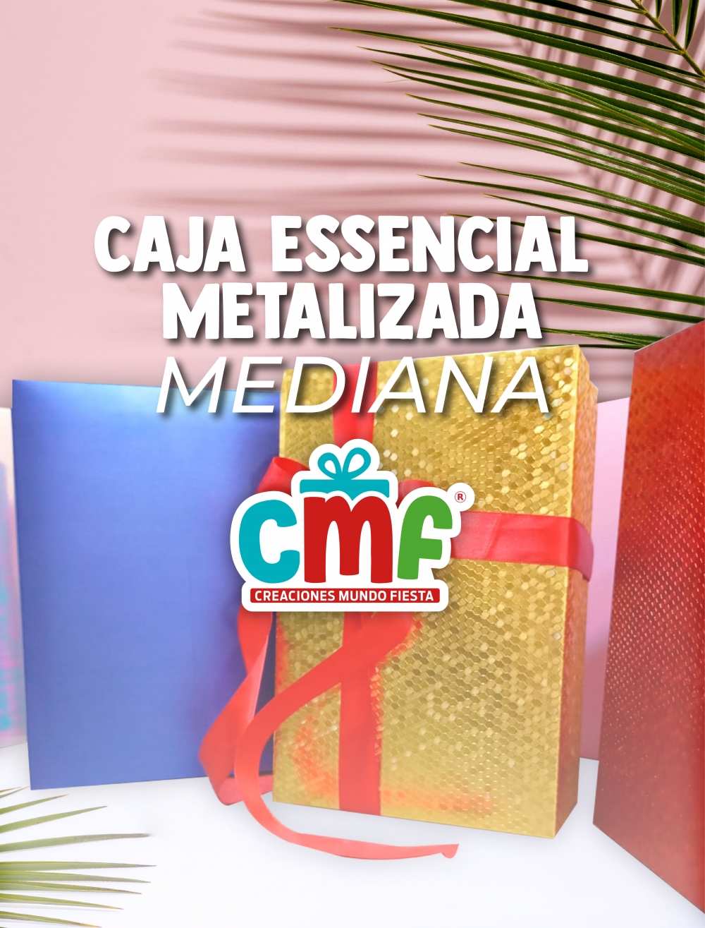 CAJA ESSENCIAL METALIZADA MEDIANA SIN VENTANA 