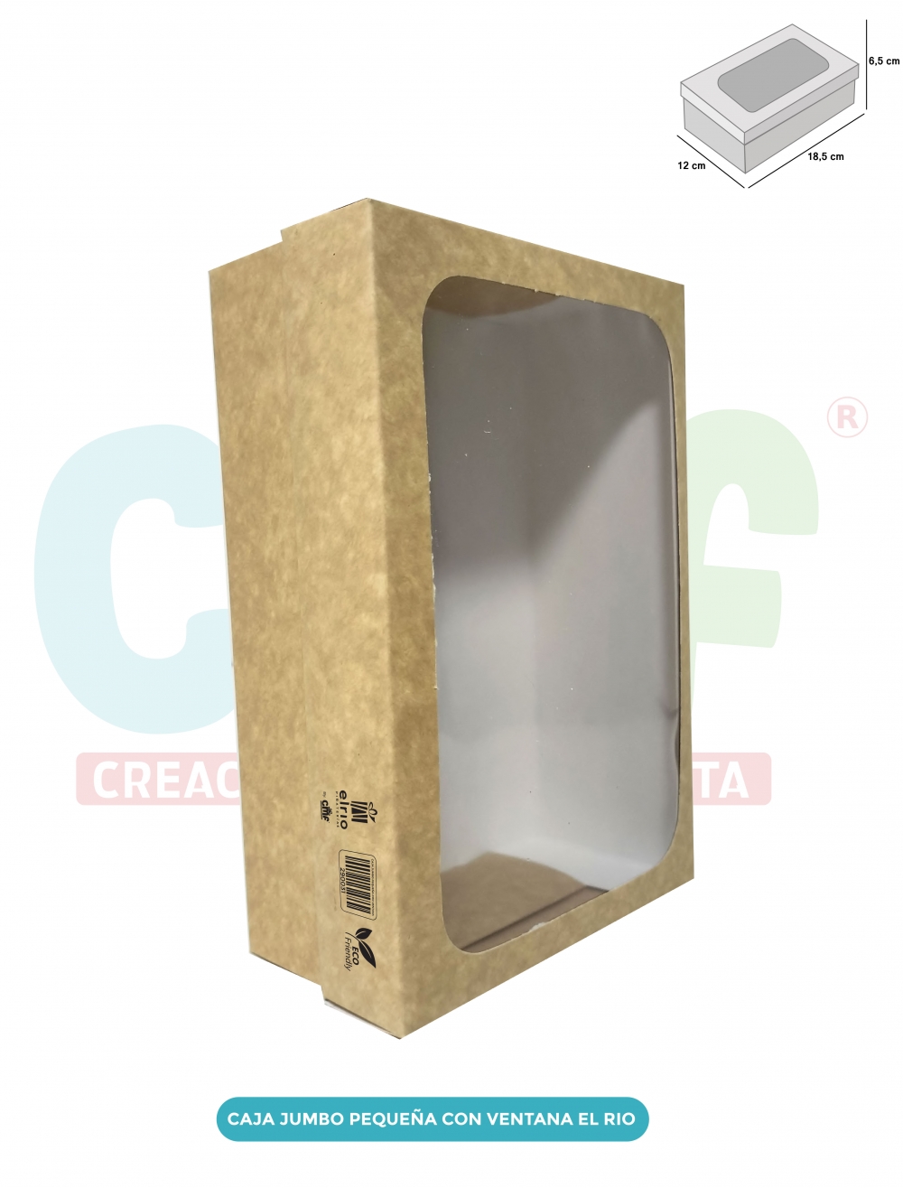 CAJA JUMBO PEQUEÑA CON VENTANA RIO