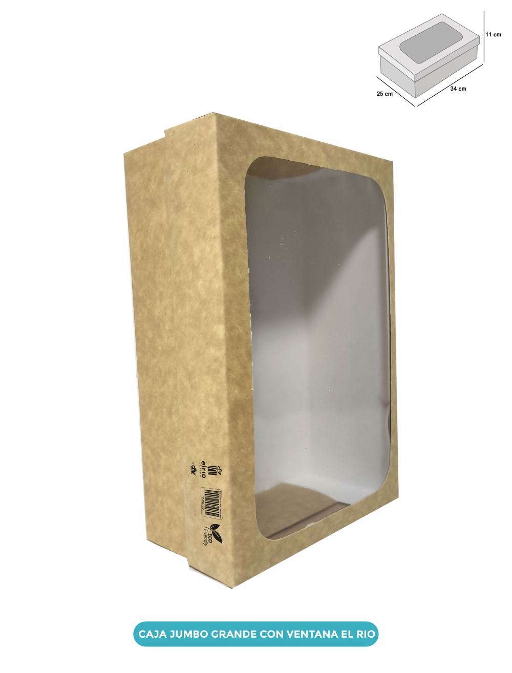 CAJA JUMBO GRANDE CON VENTANA RIO
