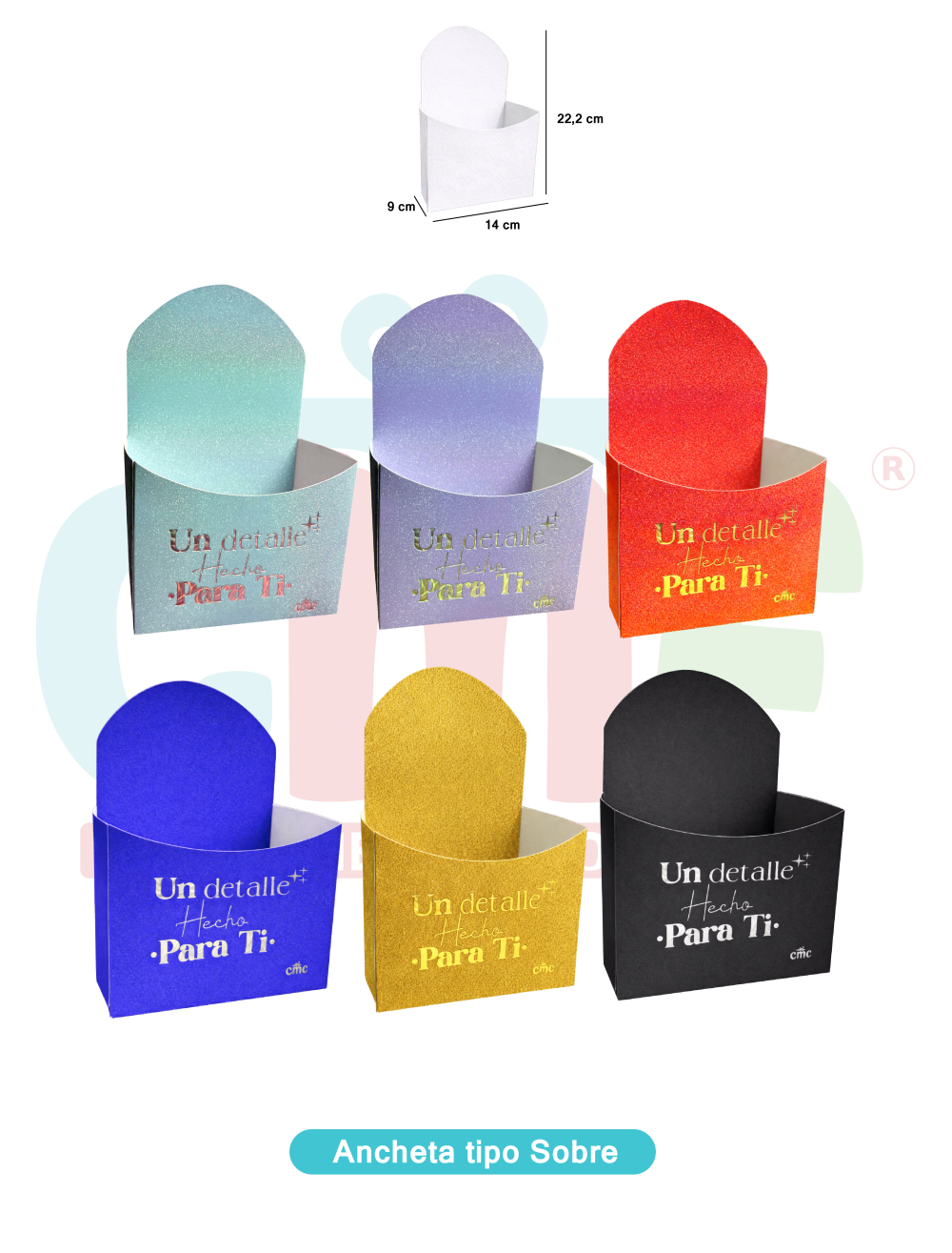 ANCHETA TIPO SOBRE x6 UND