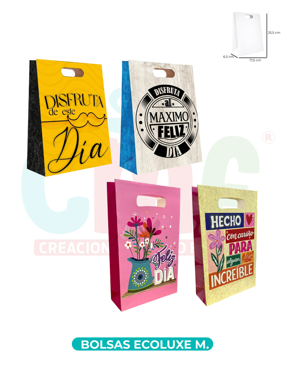 BOLSAS ECOLUXE MEDIANA X6 UNDS