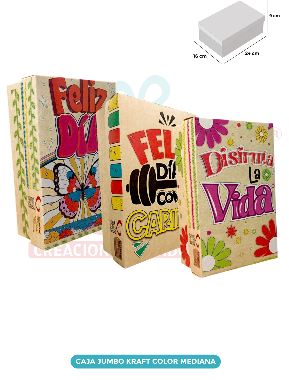 CAJA JUMBO KRAFT IMPRESA MEDIANA X6