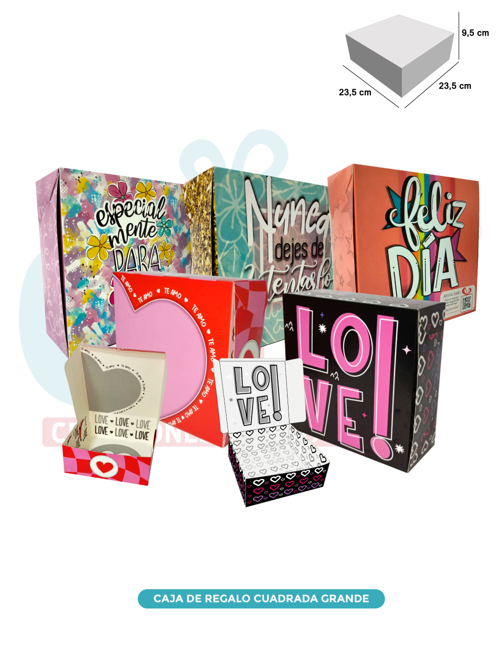CAJA REGALO CUADRADA GRANDE X6