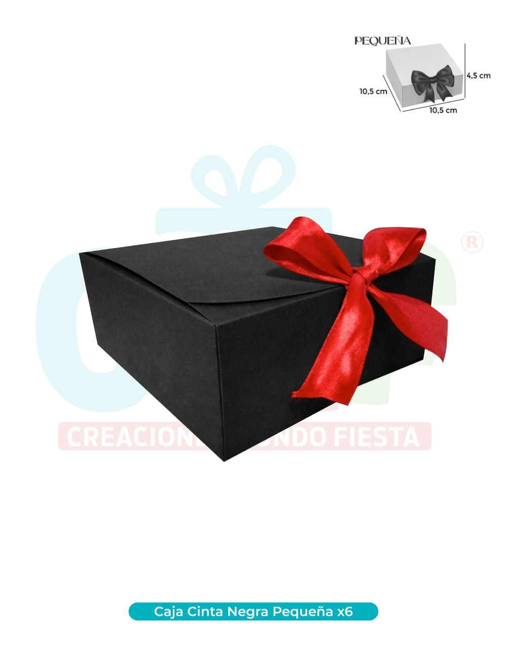 CAJA CINTA PEQUEÑA NEGRA  X6