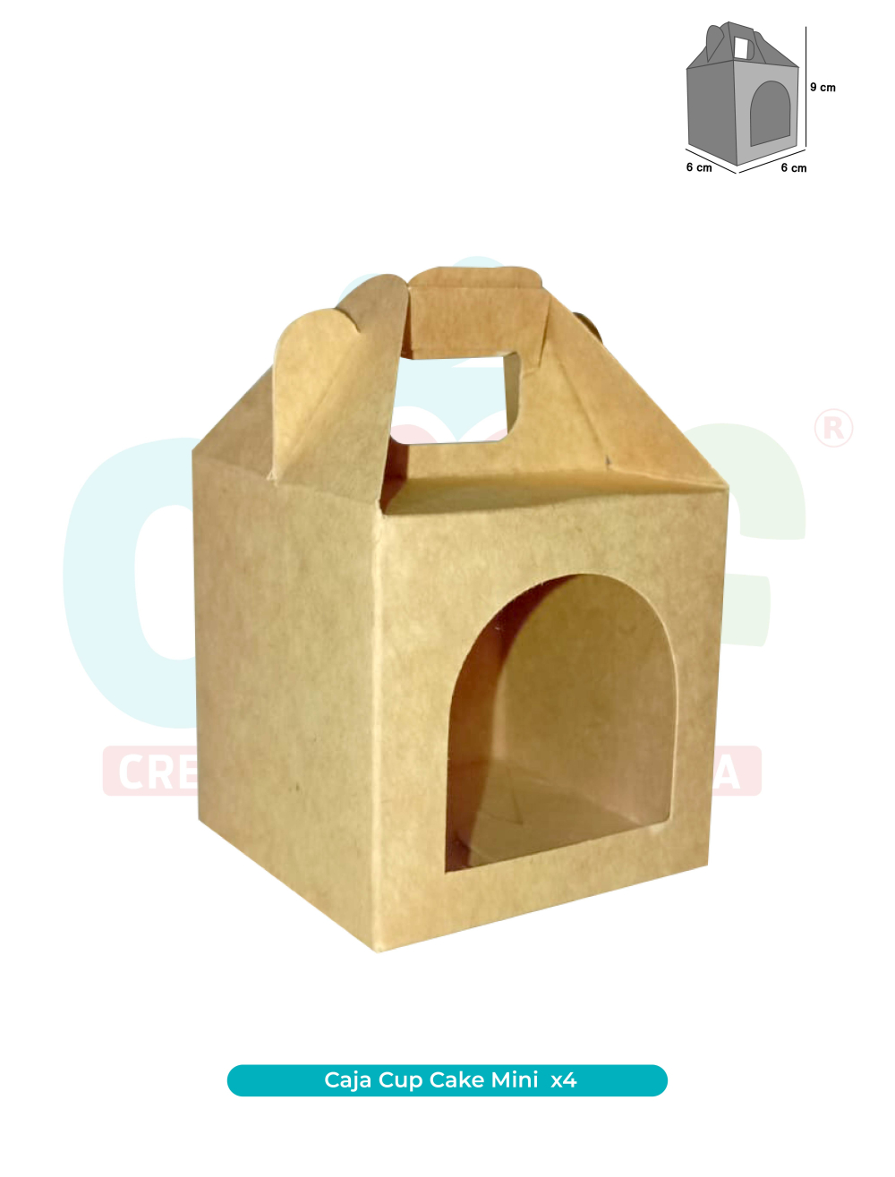 CAJA CUP CAKE MINI x4