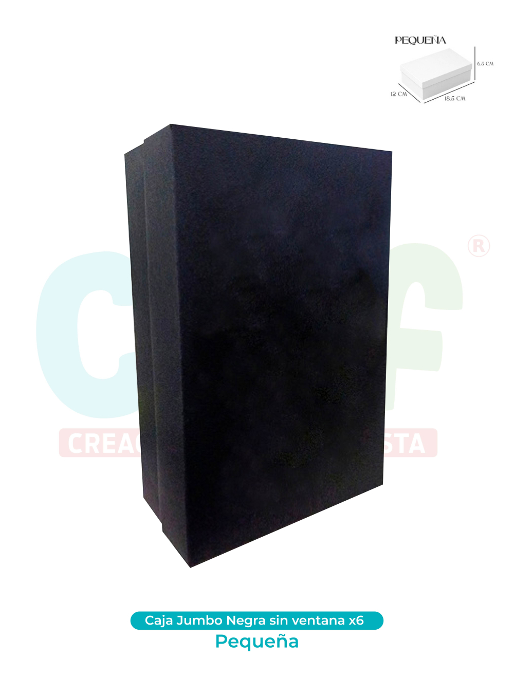 CAJA JUMBO PEQUEÑA SIN VENTANA NEGRA X6