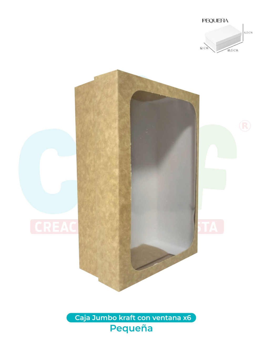 CAJA JUMBO PEQUEÑA CON VENTANA X6