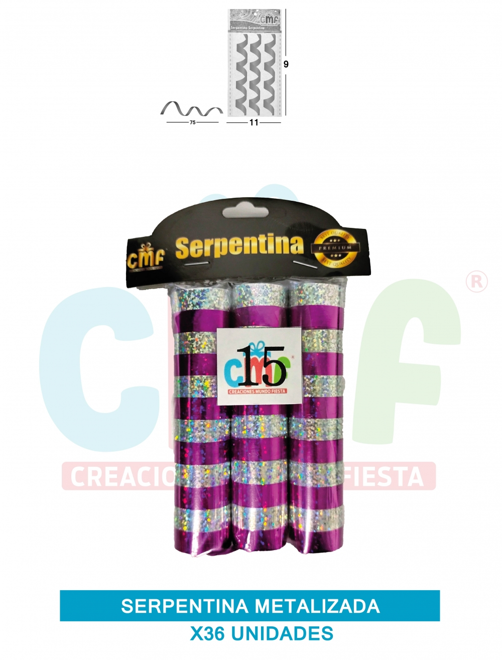 SERPENTINA METALIZADA X36 GRUPO B 15