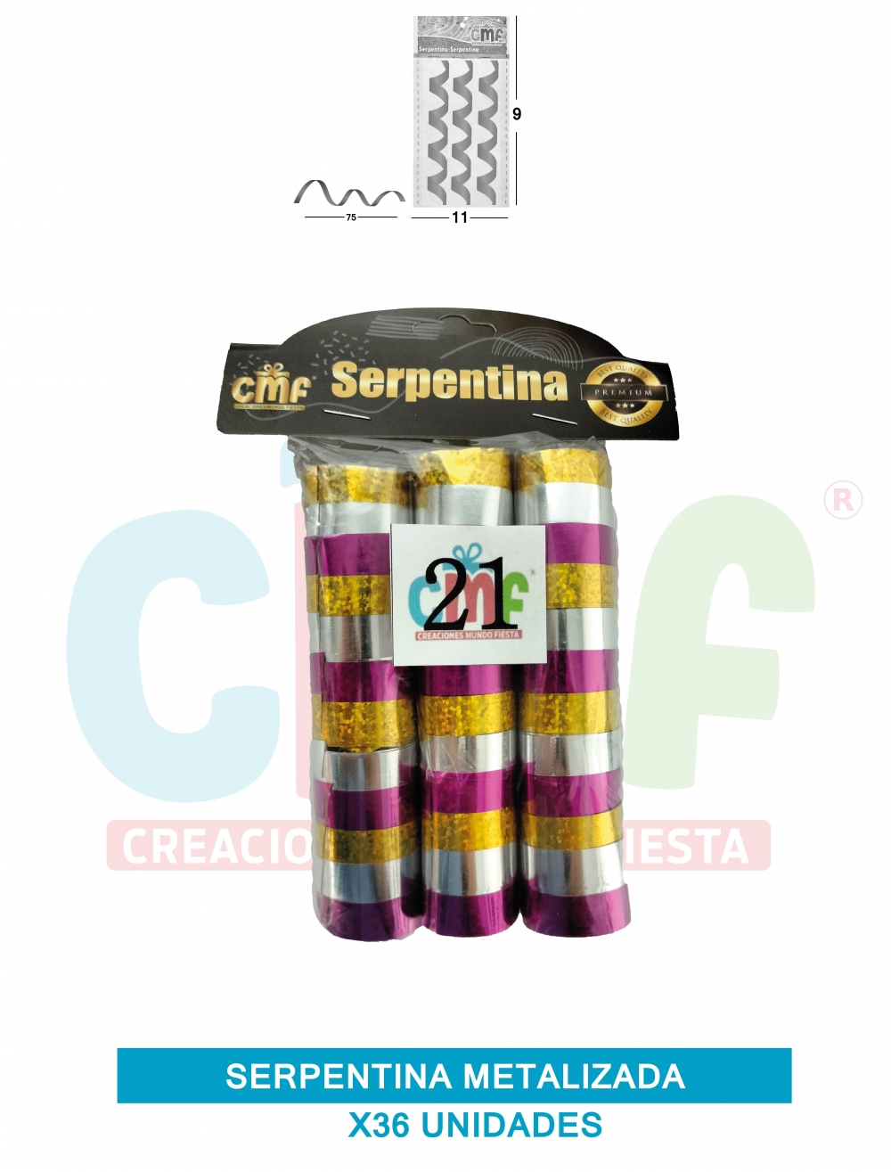 SERPENTINA METALIZADA X36 GRUPO B 21