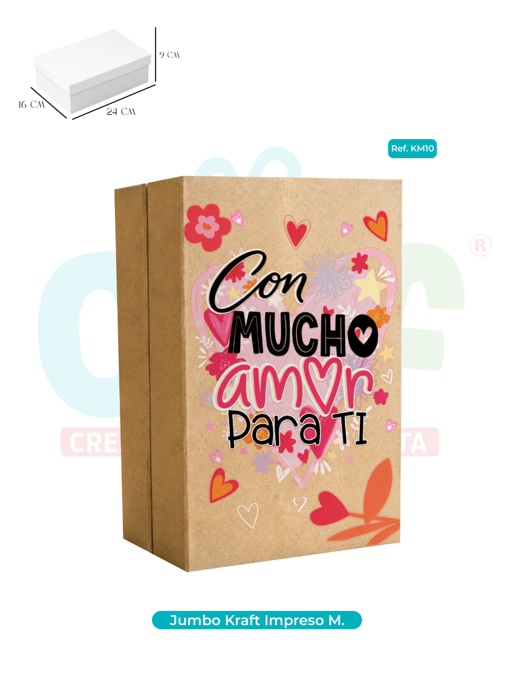 CAJA JUMBO KRAFT  COLOR MEDIANA   KM10