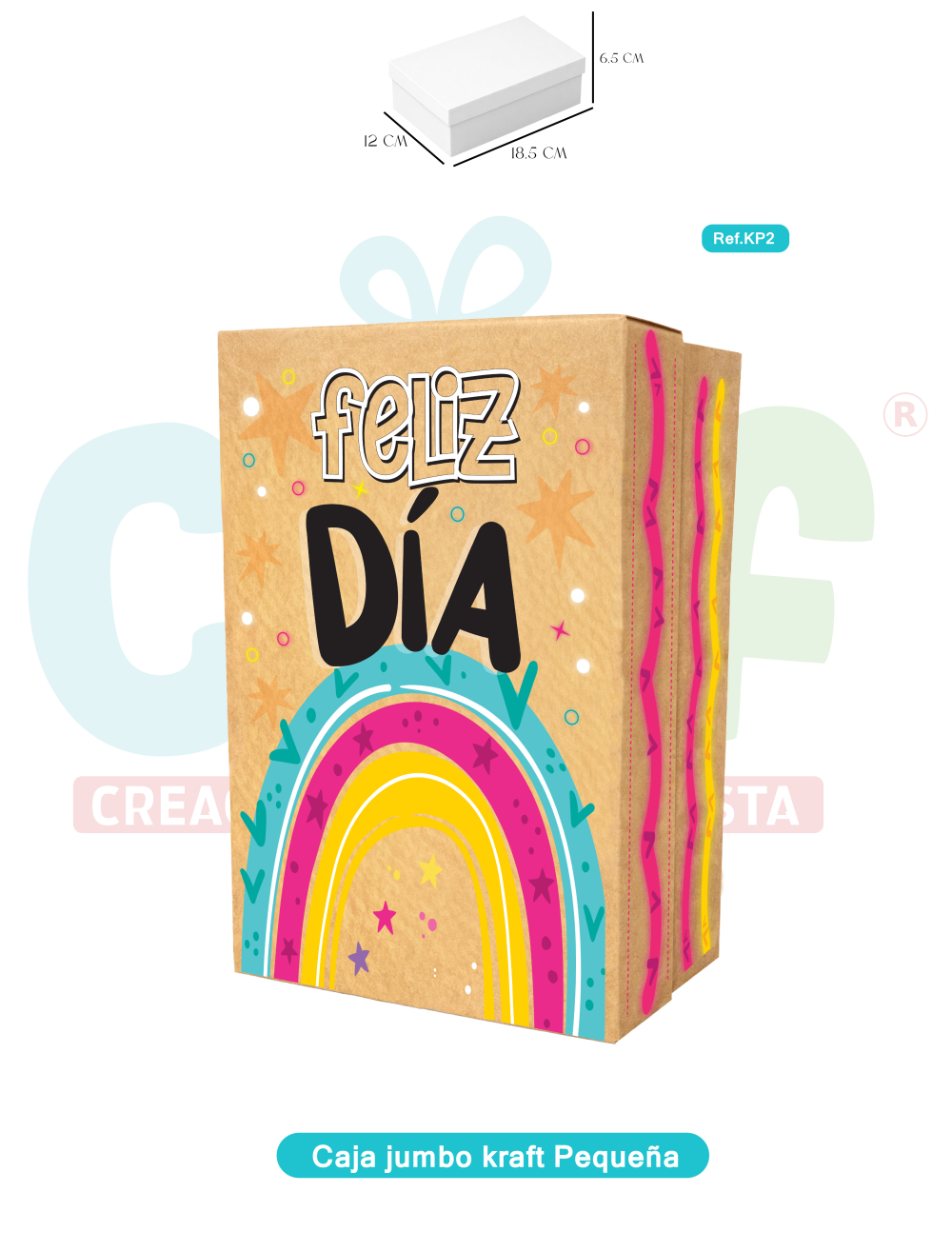 CAJA JUMBO KRAFT COLOR PEQUEÑA  KP2