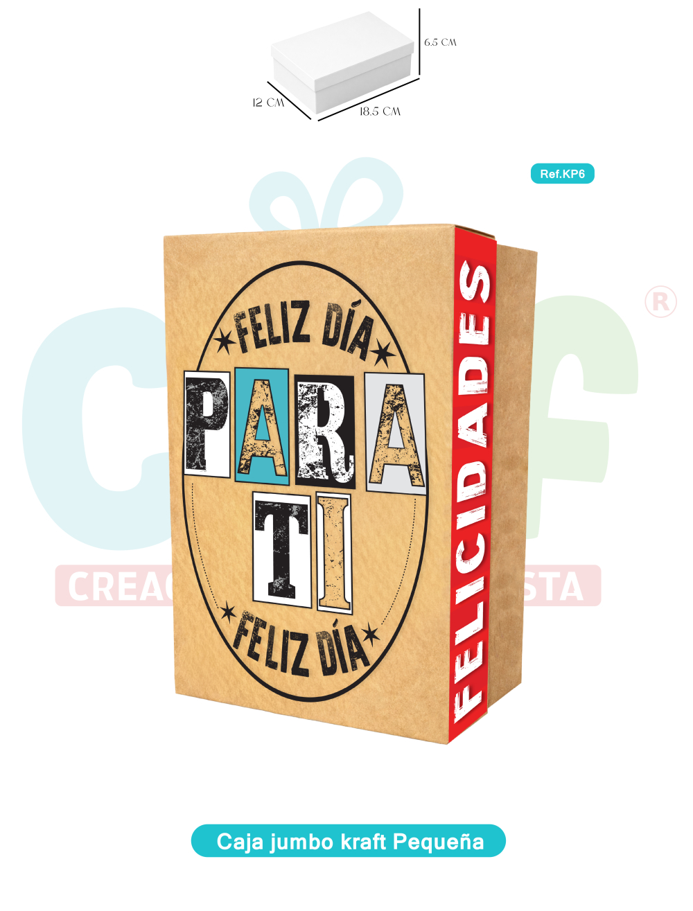 CAJA JUMBO KRAFT COLOR PEQUEÑA  KP6