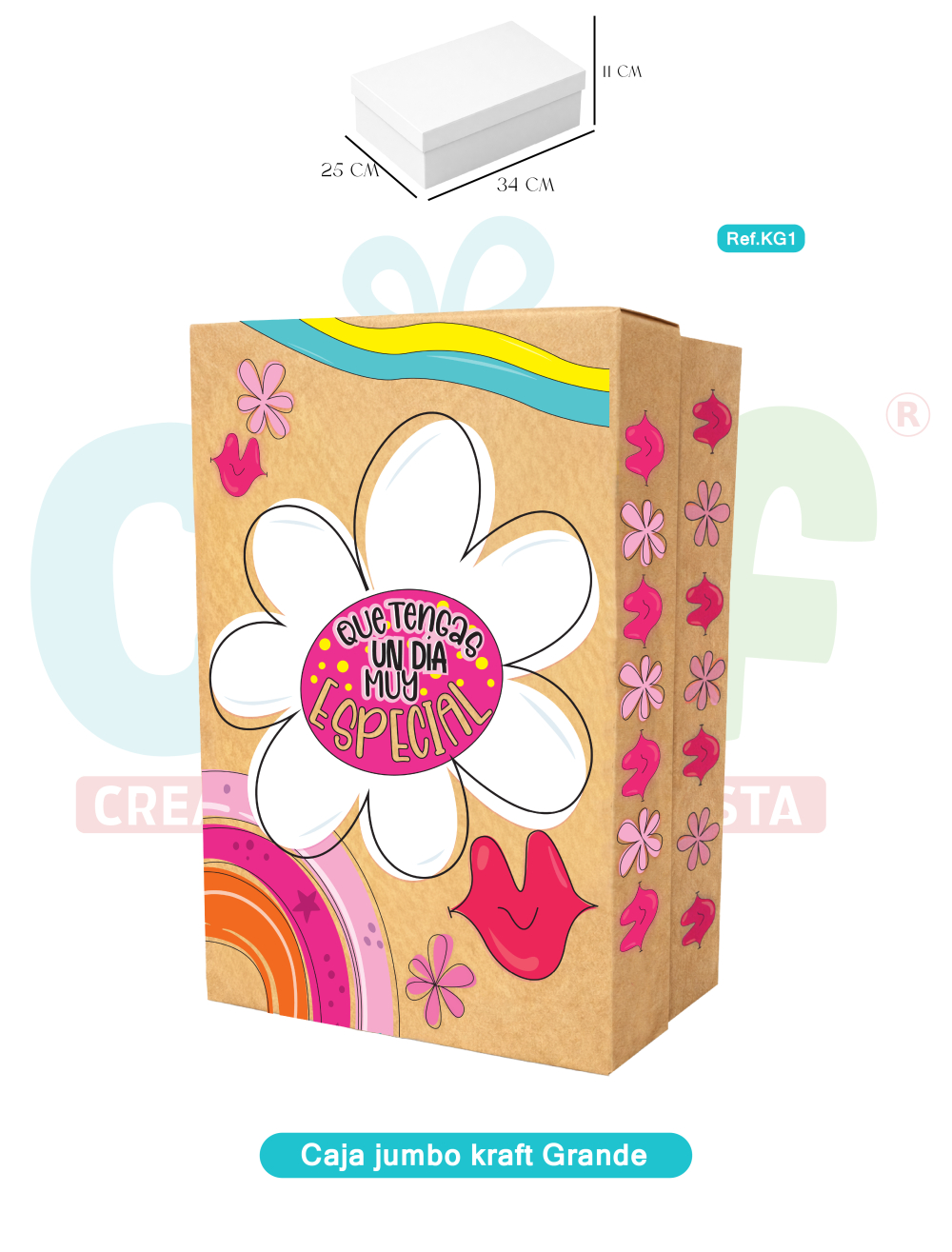 CAJA JUMBO KRAFT COLOR GRANDE   KG1