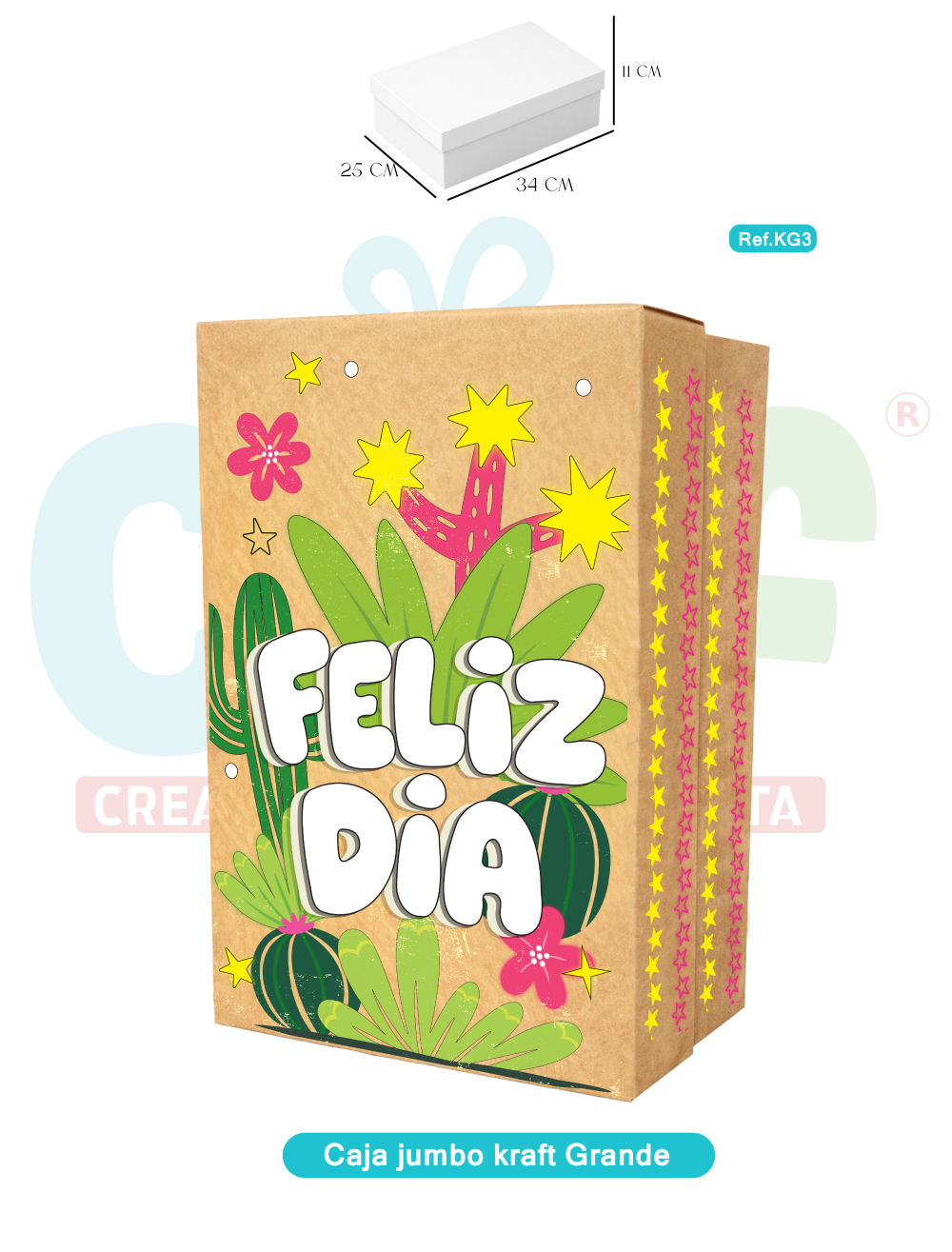 CAJA JUMBO KRAFT COLOR GRANDE   KG3