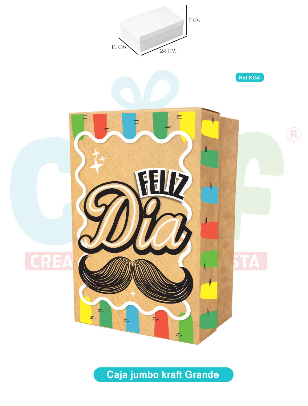 CAJA JUMBO KRAFT COLOR GRANDE   KG4