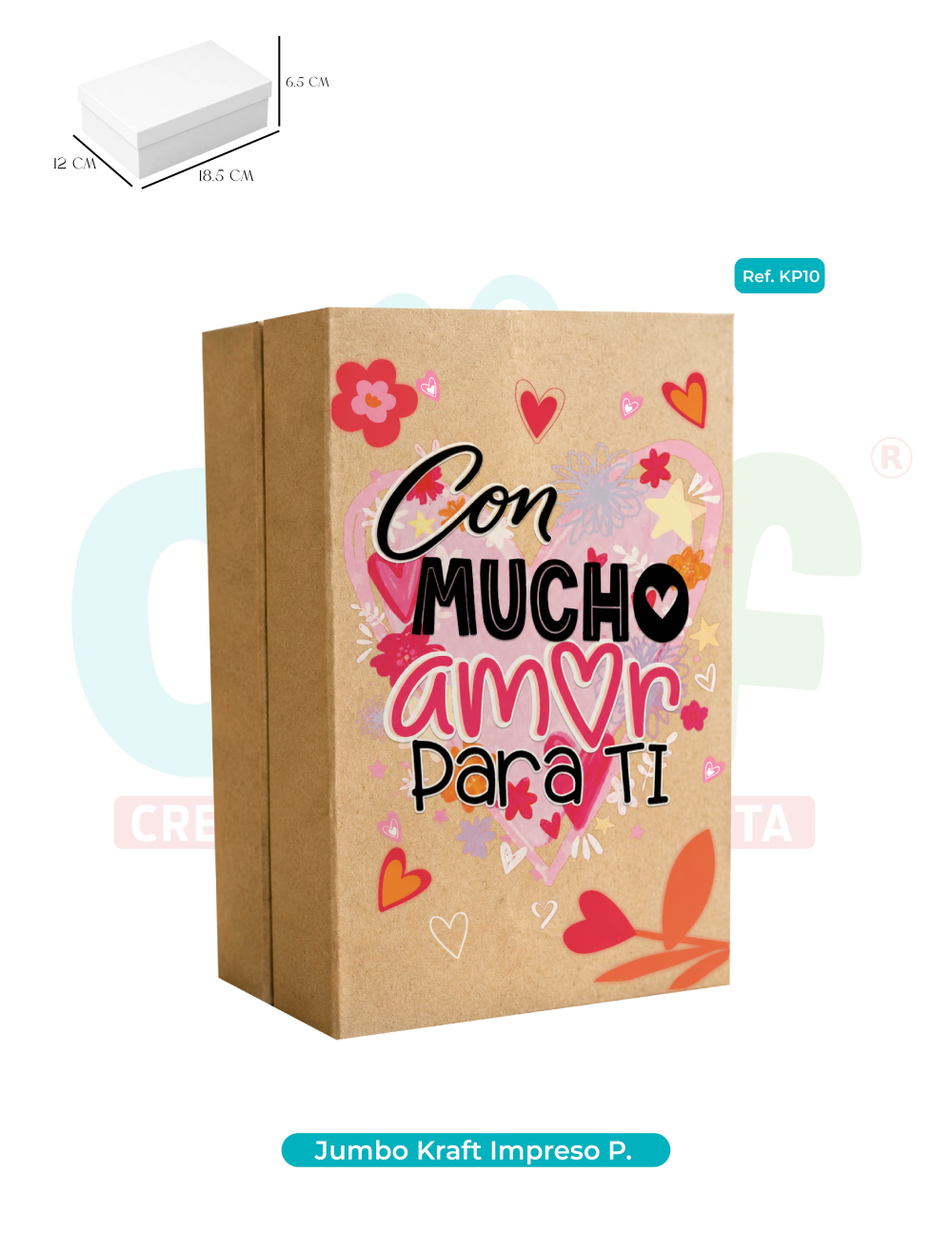 CAJA JUMBO KRAFT COLOR PEQUEÑA  K10