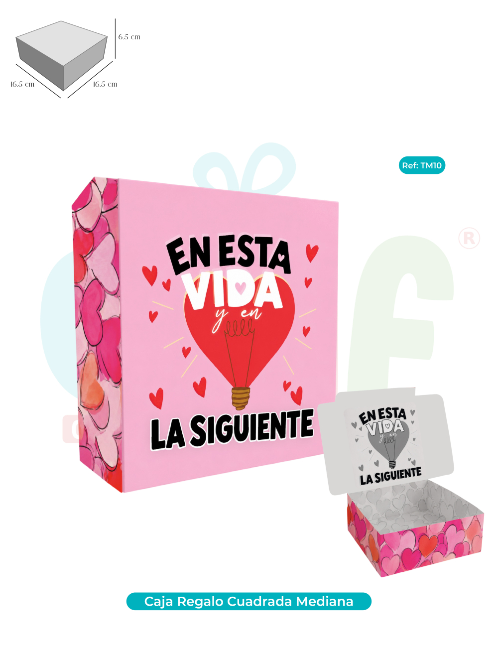 CAJA DE REGALO CUADRADA MEDIANA   TM10