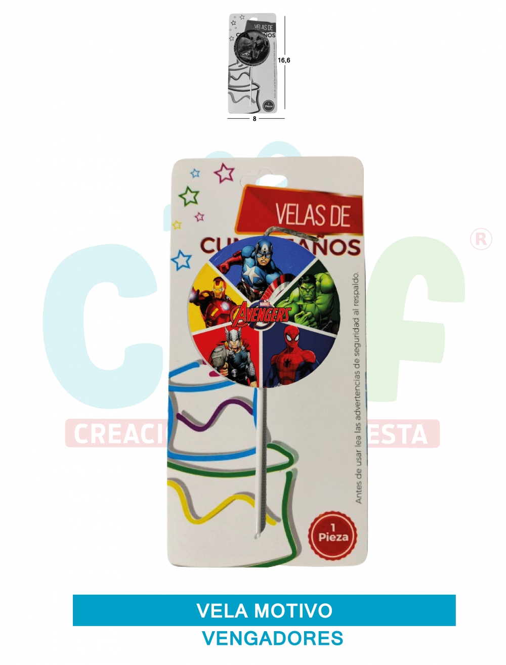 VELA MOTIVOS GRUPO A VENGADORES