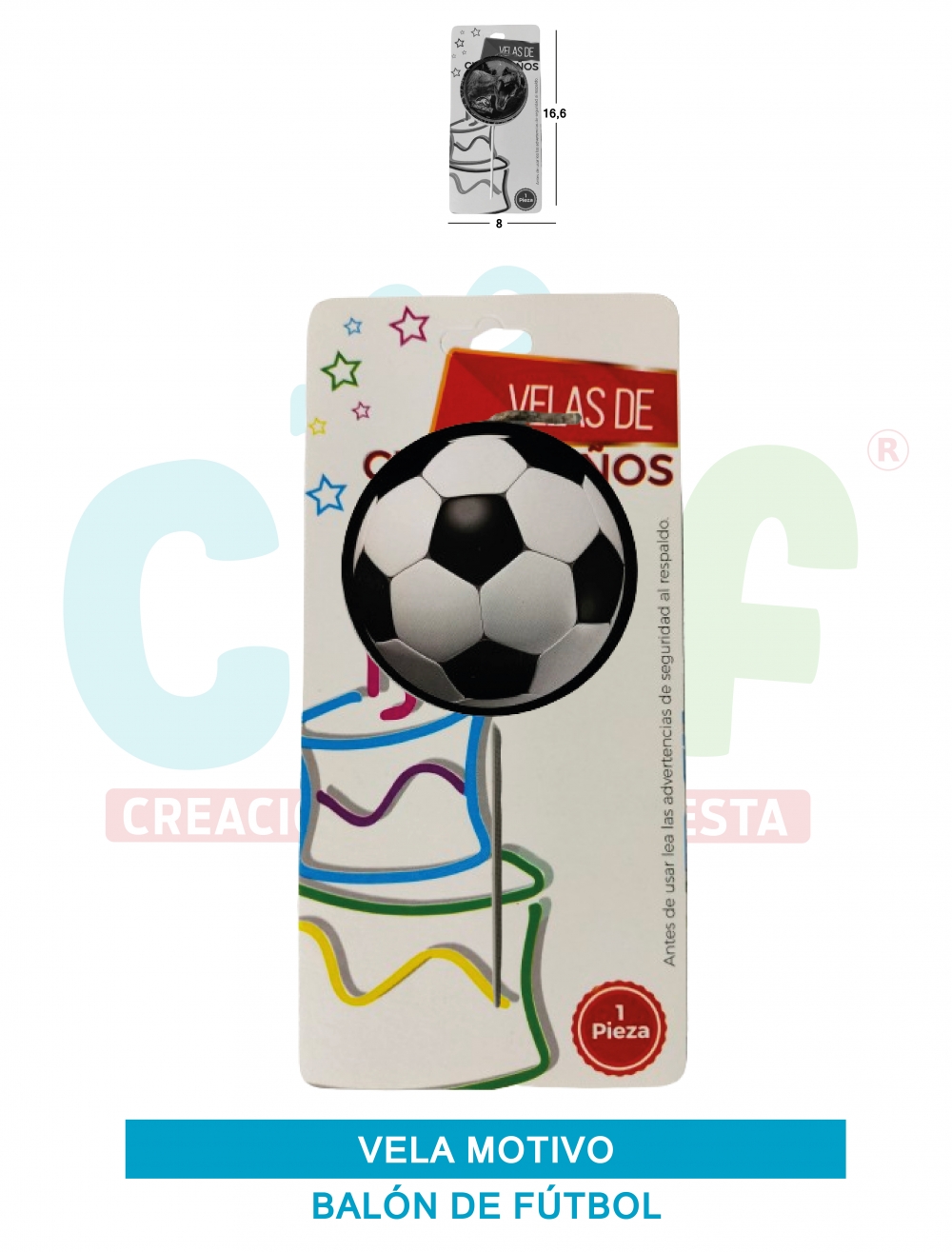 VELA MOTIVOS GRUPO A BALÓN DE FÚTBOL 