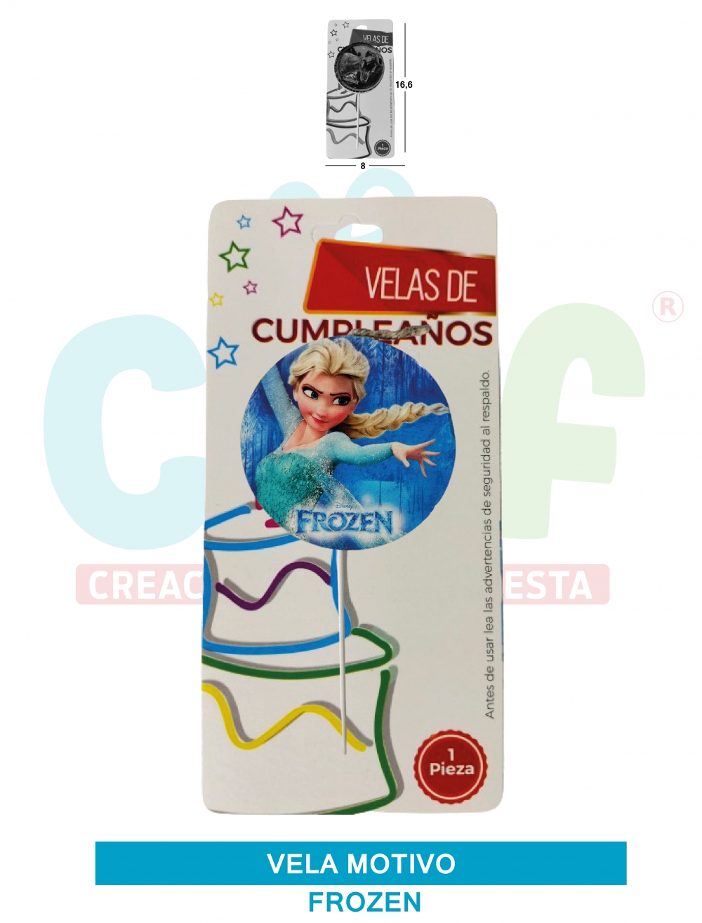 VELA MOTIVOS GRUPO B FROZEN