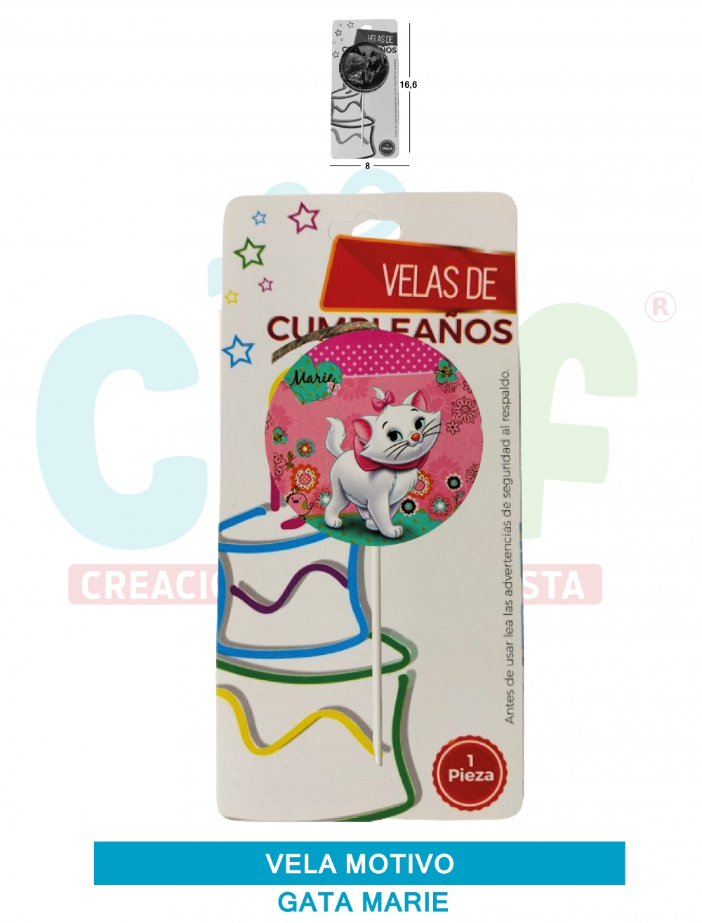 VELA MOTIVOS GRUPO B GATA MARIE