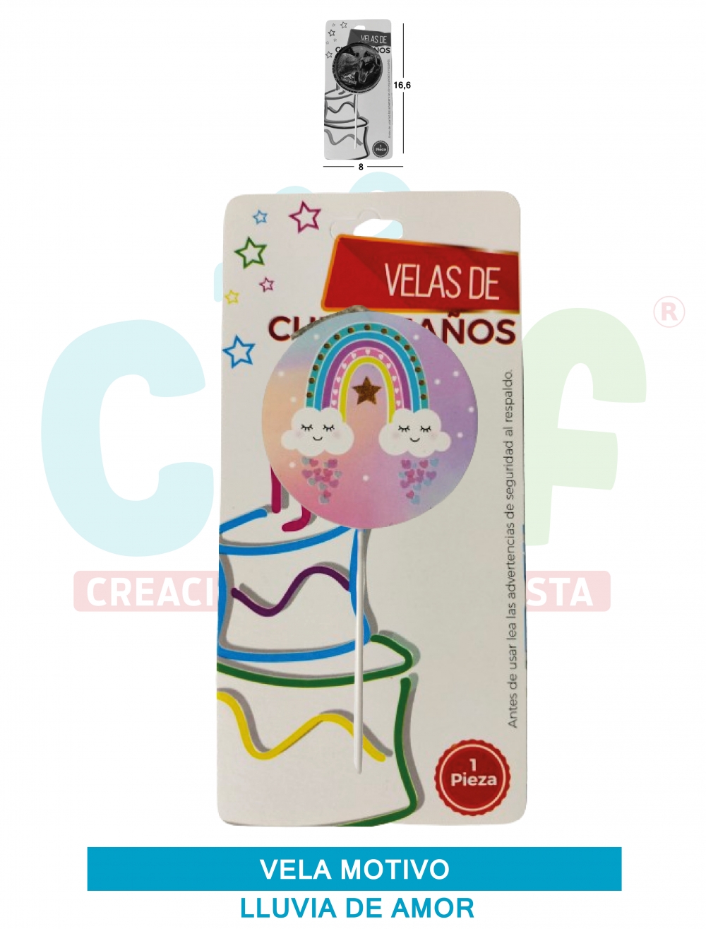 VELA MOTIVOS GRUPO C LLUVIA DE AMOR