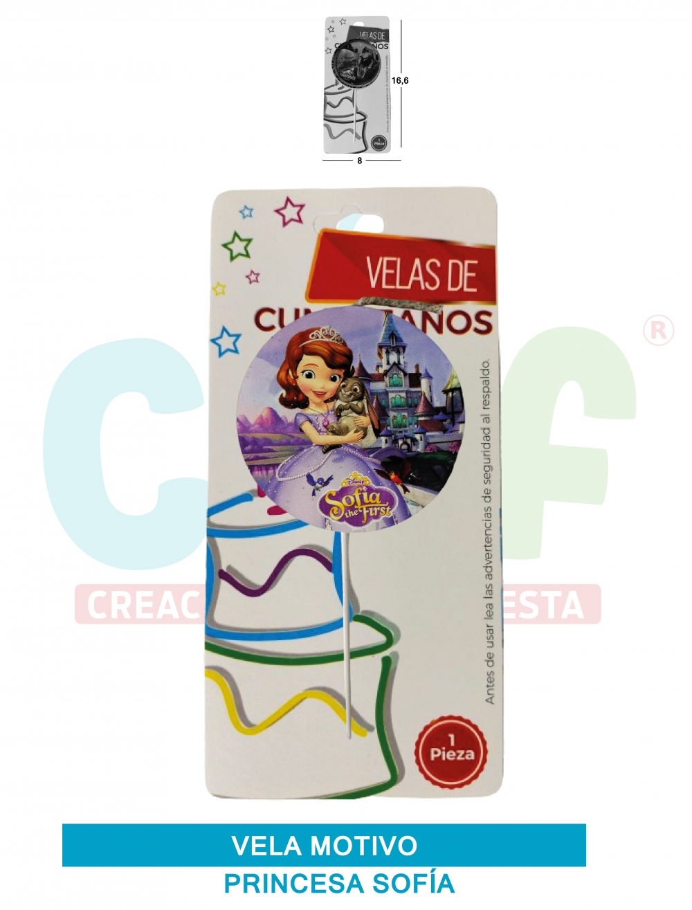 VELA MOTIVOS GRUPO D PRINCESA SOFÍA