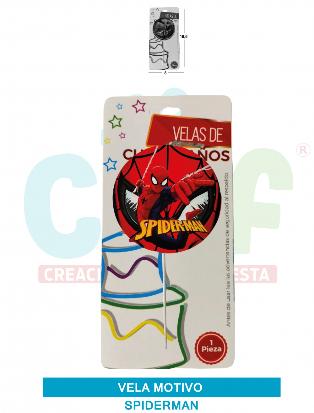 VELA MOTIVOS GRUPO E SPIDERMAN