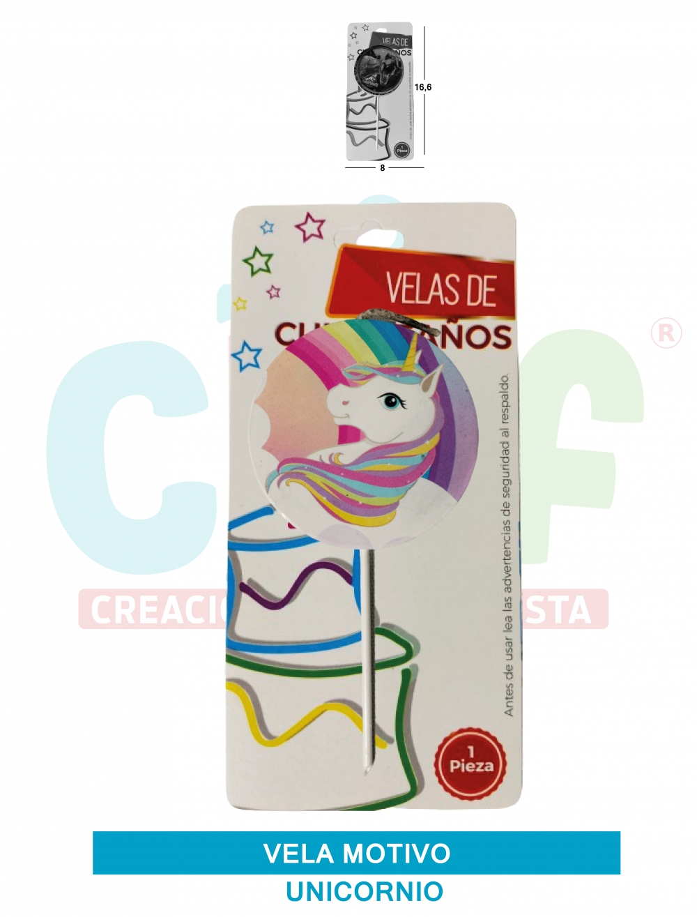 VELA MOTIVOS GRUPO E UNICORNIO