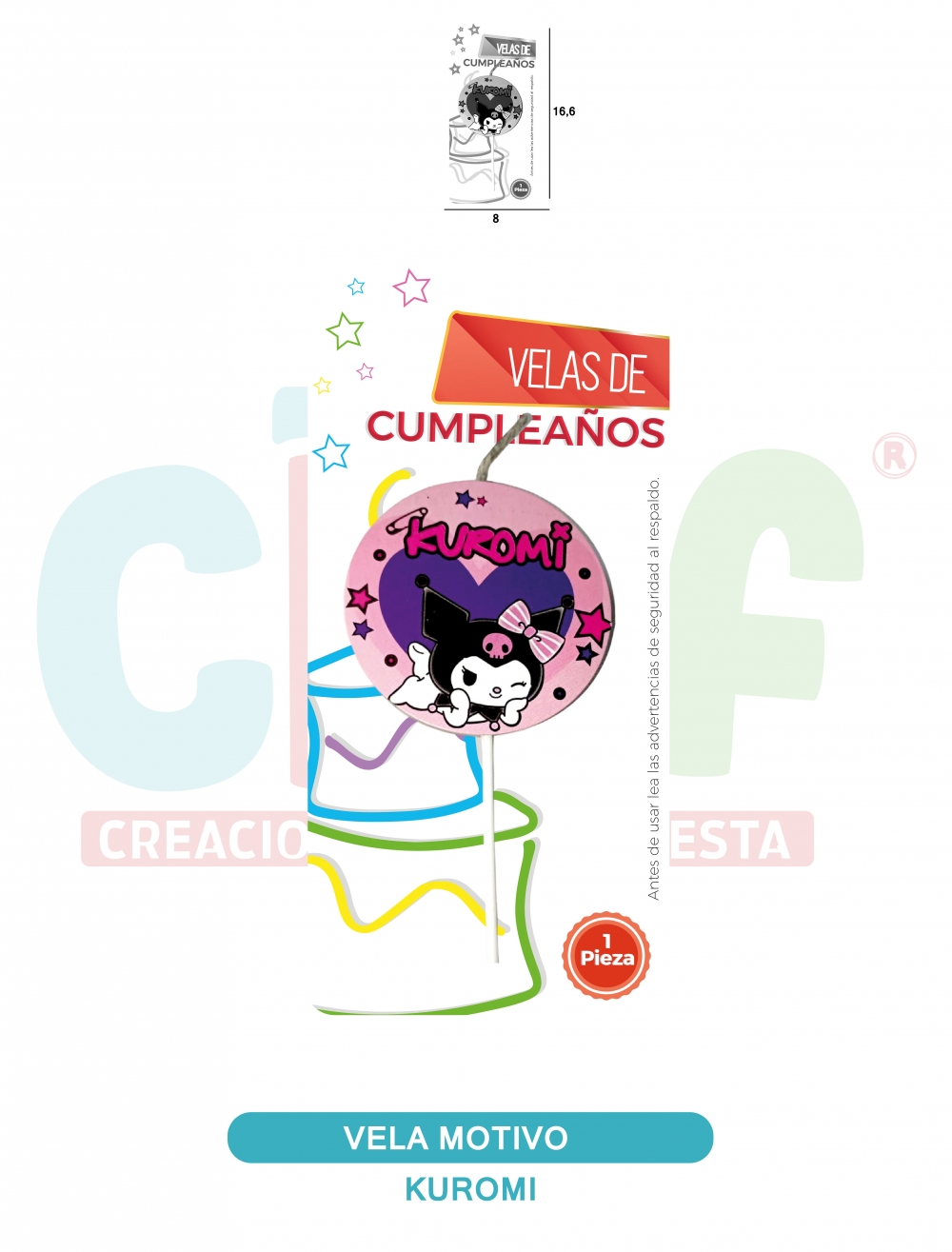 VELA MOTIVOS GRUPO E KUROMI