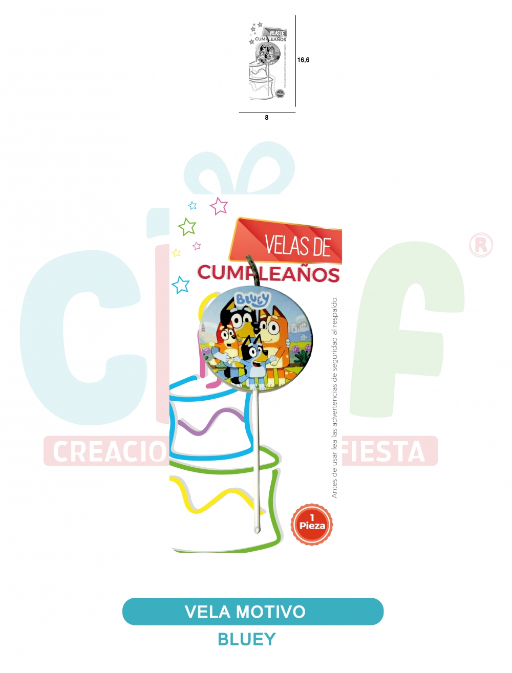 VELA MOTIVOS GRUPO E BLUEY
