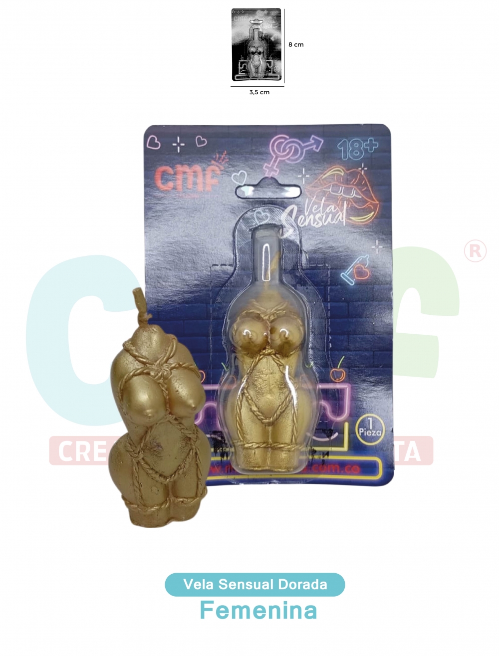 VELA  ADULTO SENSUAL DORADA  FEMENINOS