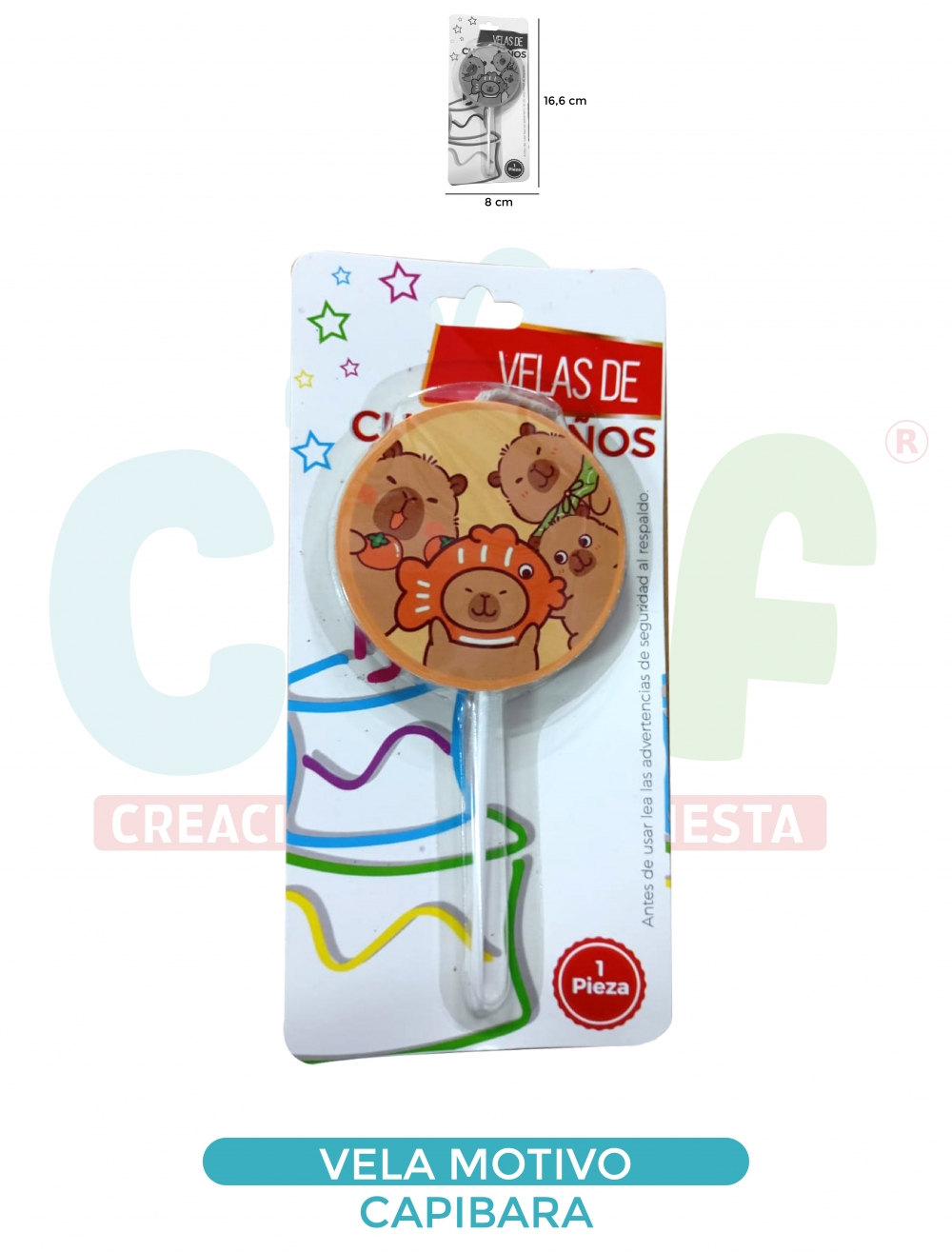 VELA MOTIVOS GRUPO E CAPIBARA 