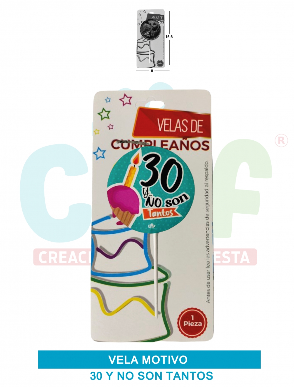 VELA MOTIVOS GRUPO F 30 Y NO SON TANTOS