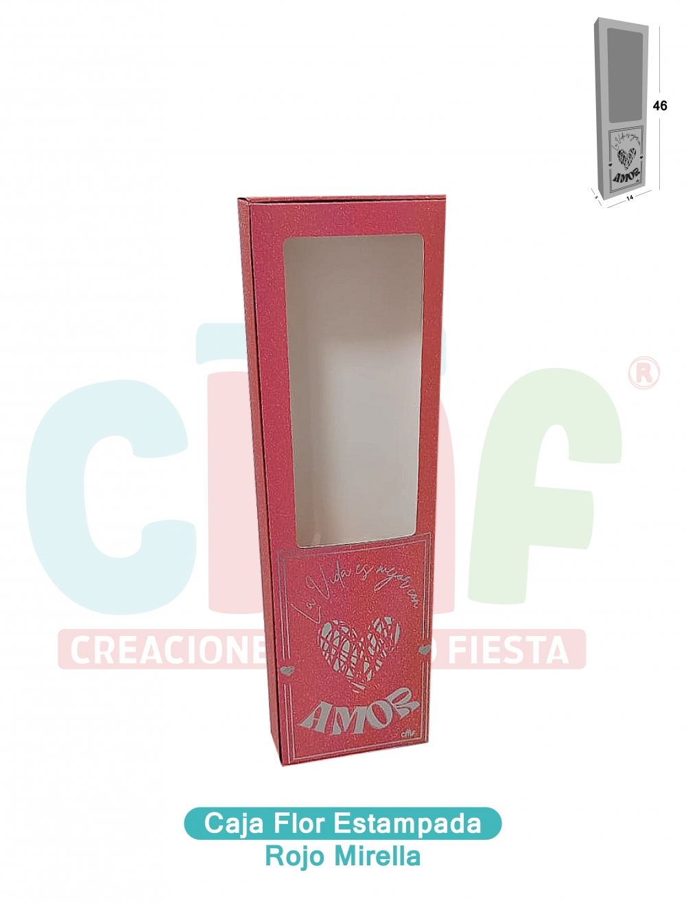 CAJA FLOR ESTAMPADA   MIRELLA%20ROJO<br>