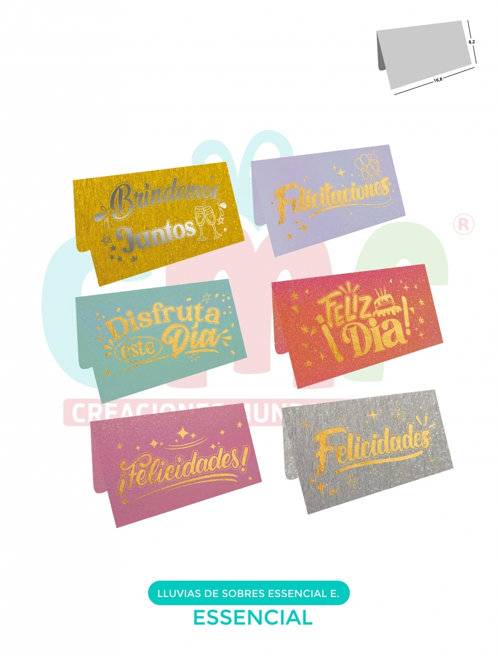 LLUVIA DE SOBRE ESSENCIAL/NEGRA ESTAMPADA X12   ESSENCIAL<br>