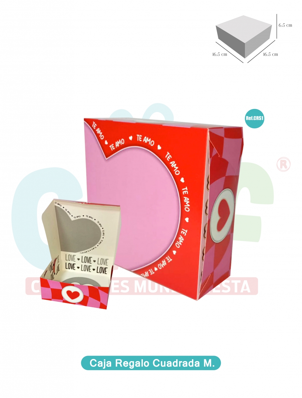 CAJA DE REGALO CUADRADA MEDIANA   CRS1