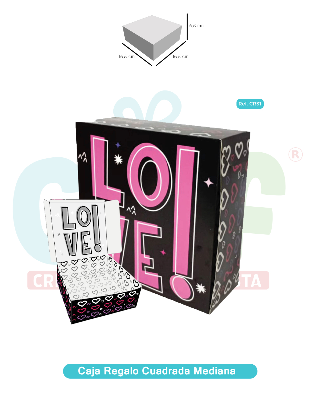CAJA DE REGALO CUADRADA MEDIANA   CRS1