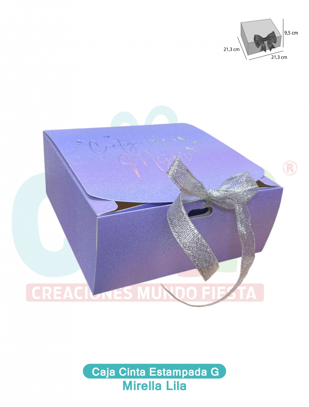 CAJA CINTA GRANDE ESSENCIAL ESTAMPADA  MIRELLA LILA<br>