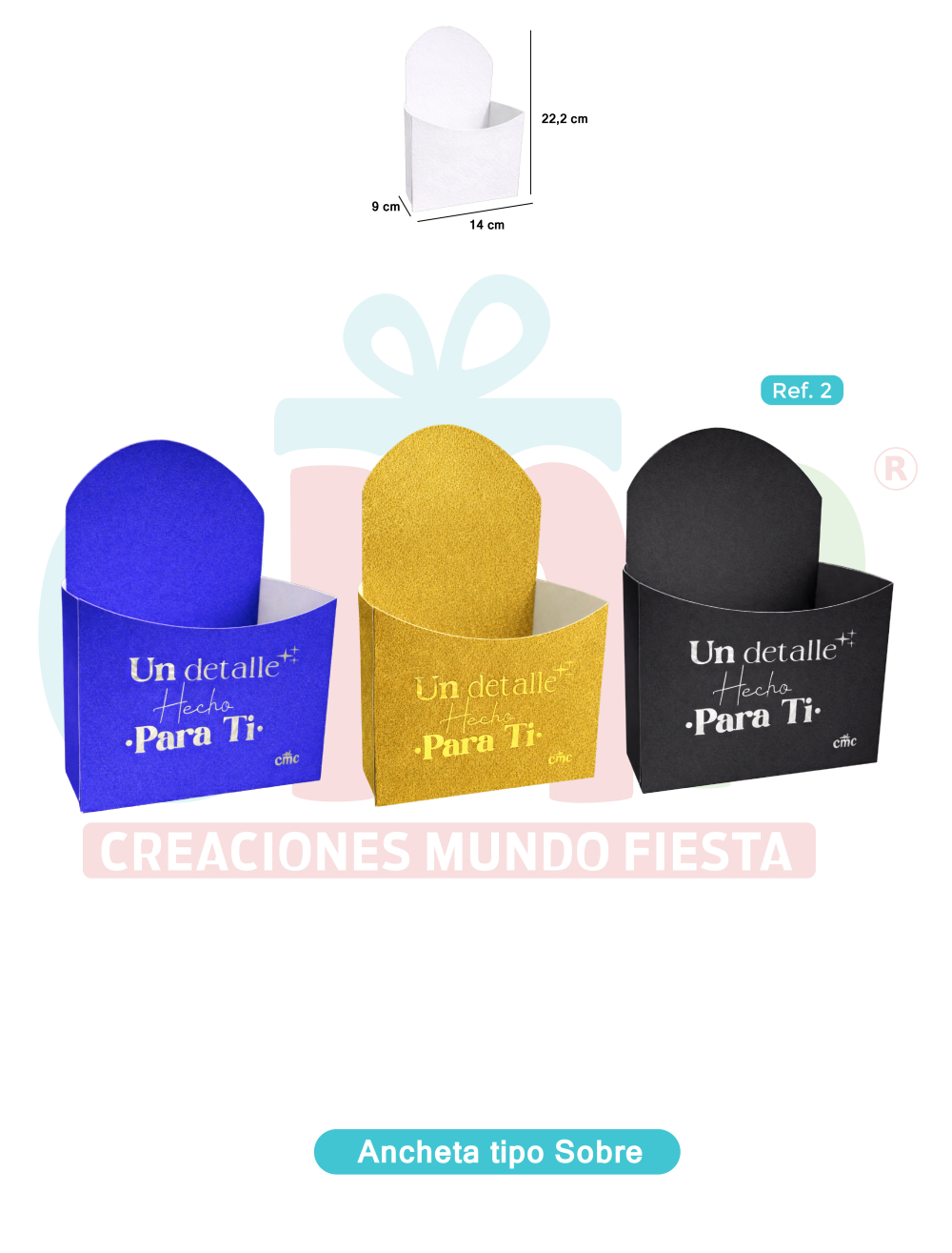 ANCHETA TIPO SOBRE x6 UND  REF2