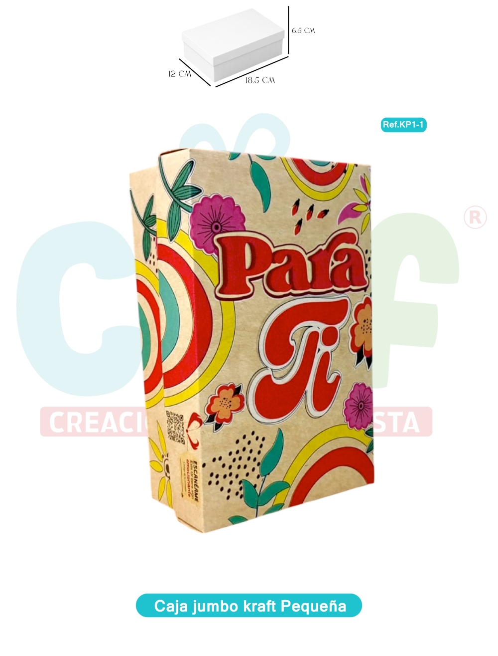 CAJA JUMBO KRAFT COLOR PEQUEÑA  KP1-1