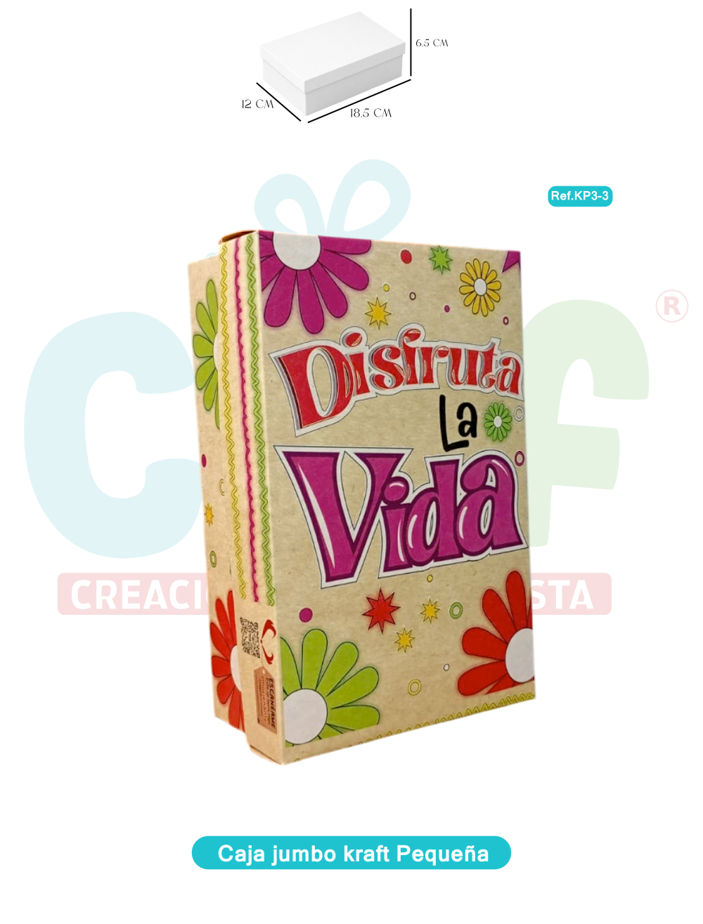 CAJA JUMBO KRAFT COLOR PEQUEÑA  KP3-3