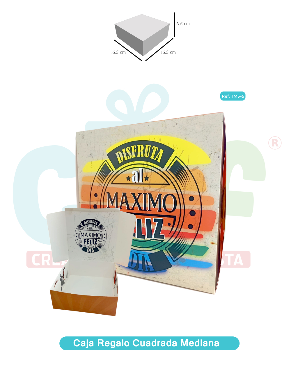 CAJA DE REGALO CUADRADA MEDIANA   TM5-5