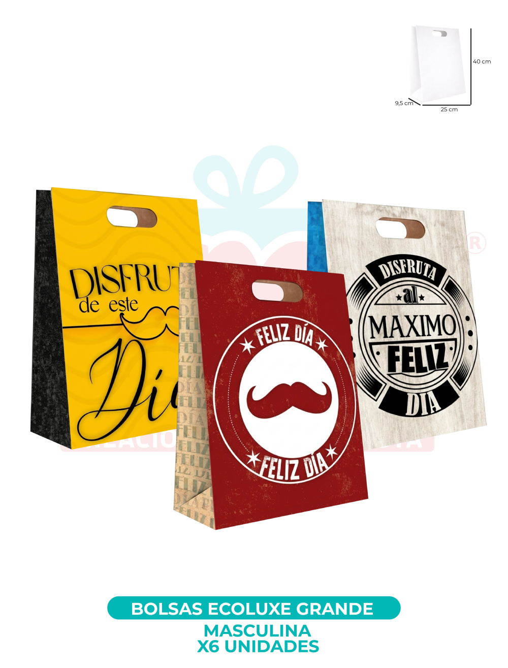 BOLSA ECOLUXE GRANDE X6 UNDS  HOMBRE