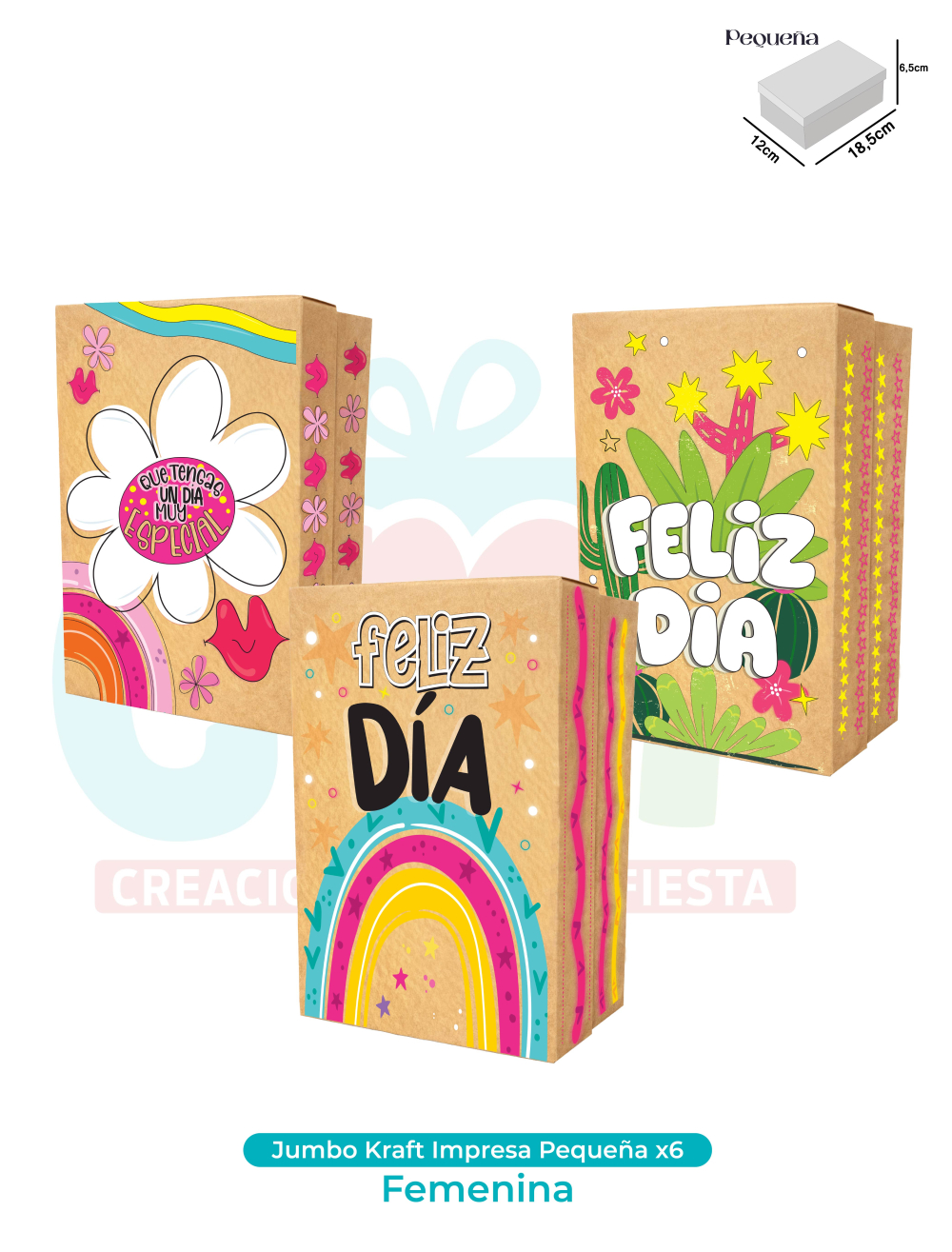 CAJA JUMBO KRAFT IMPRESA PEQUEÑA X6   FEMENINA